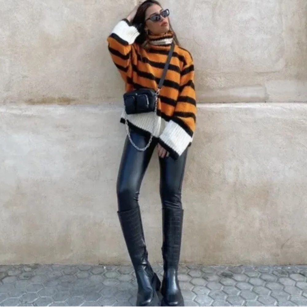 ZARA - AW21 STRIPED KNIT SWEATER 2142/175 - Size: Small - Picture 5 of 7